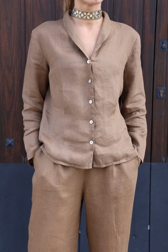 Camisa FIONA Chocolate.  TALLAS S REBAJADO 30%