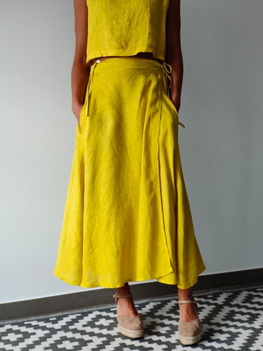 [LIN6088AMA] Falda GENOVA Amarillo