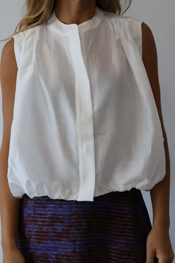 [CB243091BC] Camisa GLOBO Blanco