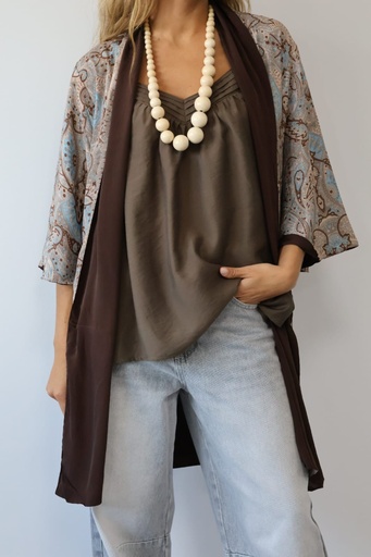 [CB664] Kimono YASUKE Marrón