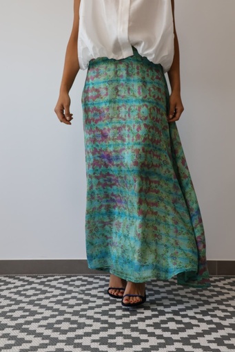 [CHU1776VDA] Falda SULTANA Verde Agua