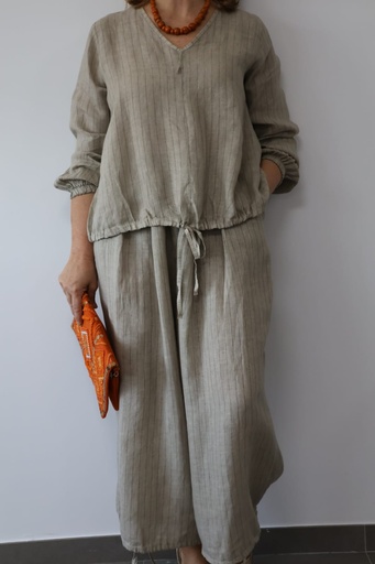 [ON56484BG] Pantalón GENOVEVA Beige