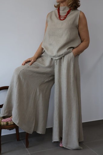 [ON56844BG] Pantalón MARIPOSA Beige
