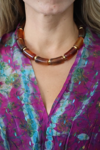 Collar MARMOLADO Marrón