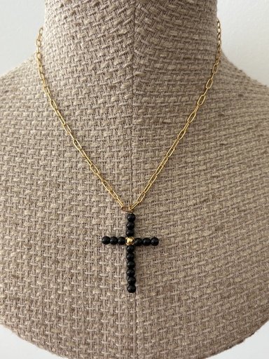 Collar CRUZ  NEGRA