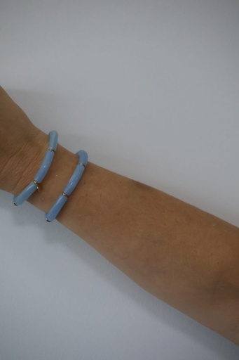 Pulsera MARMOL Elástico Celeste