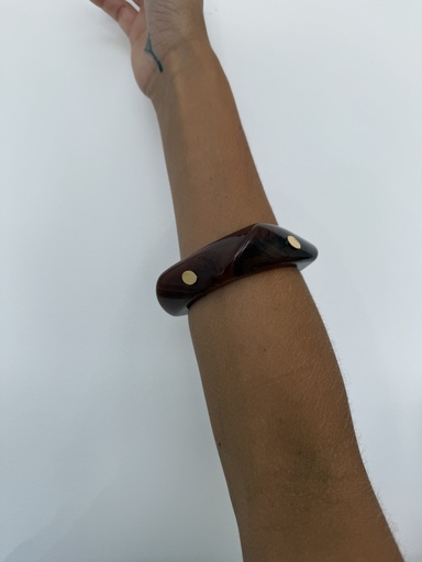 Pulsera MÁRMOL TACHAS Marrón