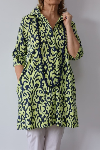 [GLAM22005LM] Vestido LABERINTO Lima
