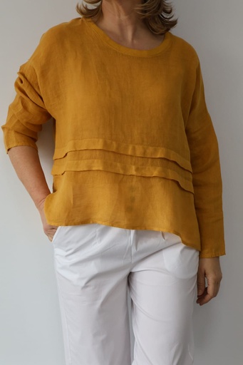 [GLA6934MZ] Camisa SONDICA mostaza