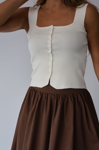 [ANG193MF] Top LAUREL Marfil