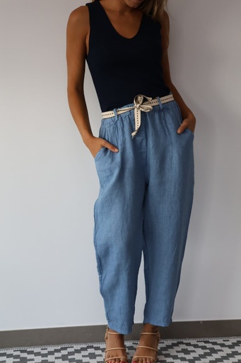 [CRE10156CL] Pantalón VIVIANA Celeste