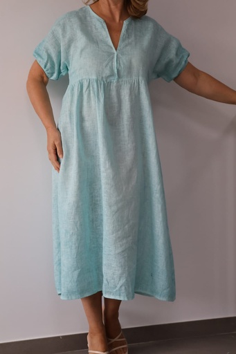 [CRL14495TRQ] Vestido DELFINA Turquesa