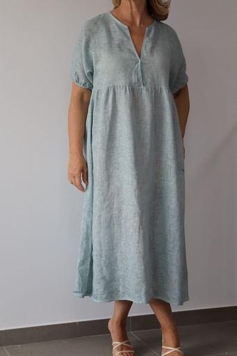[CRL14495GR] Vestido DELFINA Celeste