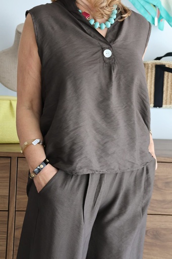 [GLA51553MRR] Camisa ALBÓNDIGA Marrón