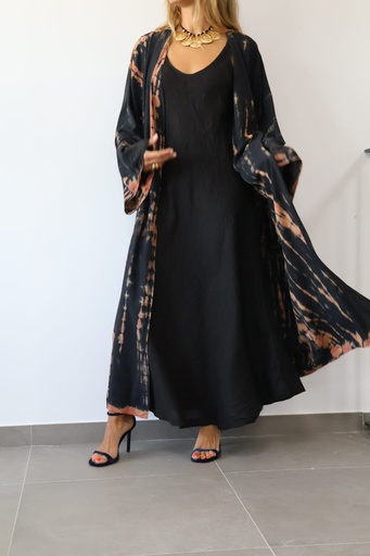 [LIN2219MRR] Vestido CIRUELA Negro