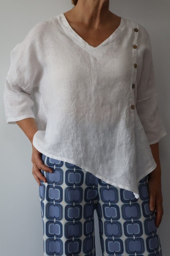 [LIN39355BLA] Camisa ALBATROS Blanco