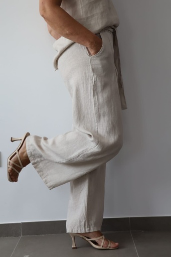 [LIN621130BEI] Pantalón ROSALÍA Beige. REBAJADO 50%