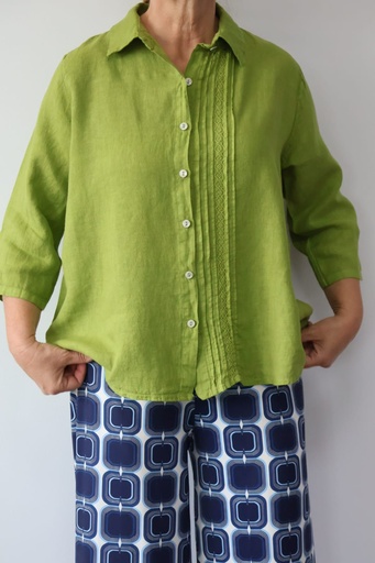 [LIN17843PIS] Camisa ELENA Pistacho