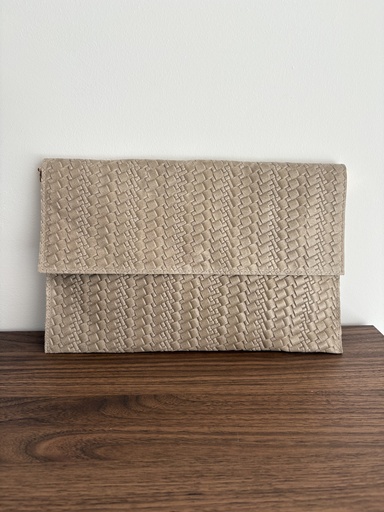 Cartera TRENZADA Topo Claro