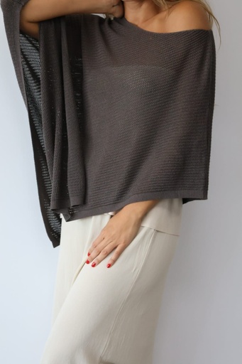 [CEL1676CHO] Poncho PEPERO Chocolate