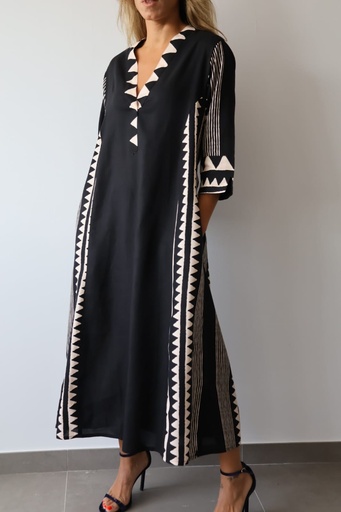 [RCHKURTBEI] Vestido KURTA Negro-Beige
