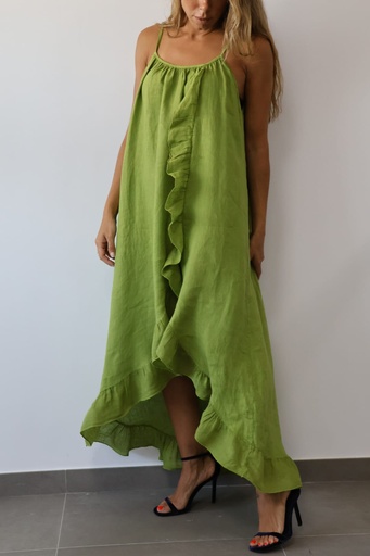 [LIN17621PTC] Vestido LOLA Pistacho