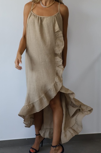 [LIN17621CAM] Vestido LOLA Camel