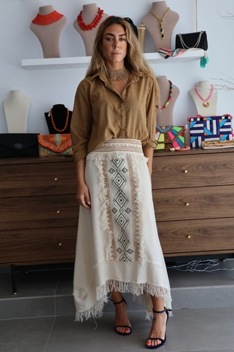 [RCH014BEI] Falda INCA Beige
