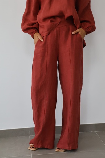 [CEL50666TEJ] Pantalón DIONISE Teja