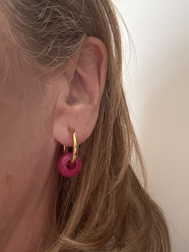 Pendiente ROSCO Mini Fucsia