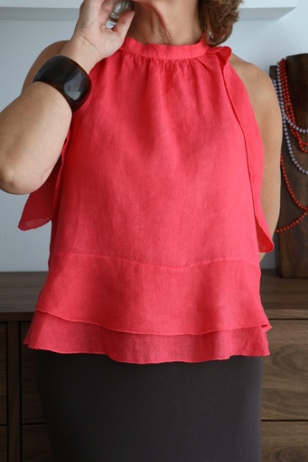 [LIN18032COR] Top KATE Coral