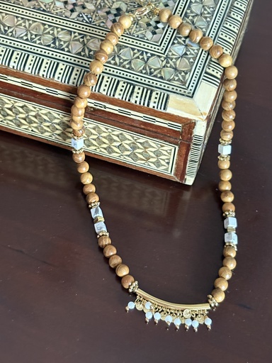 Collar MADERA Blanco