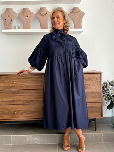 [SEN187AZM] Vestido VELÁZQUEZ Marino