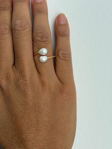Anillo Cruzado Perla