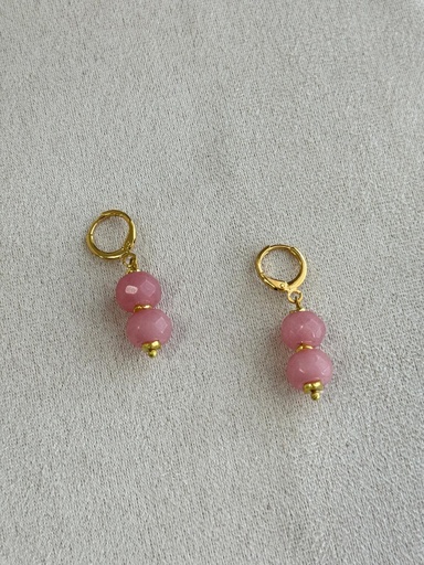 Pendiente DOBLE Rosa