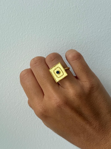 Anillo CUADRADO Azul