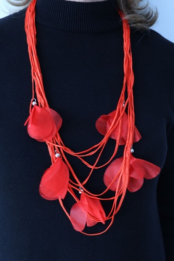 Collar PETALOS Rojo