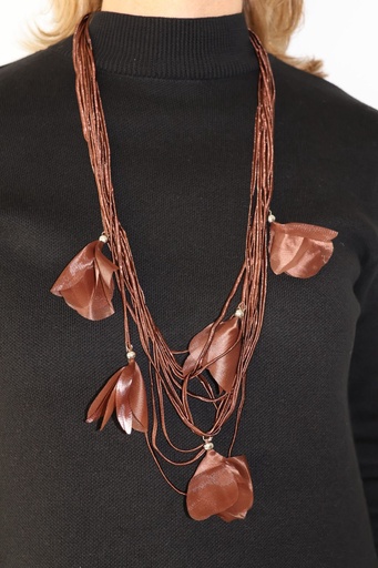 Collar PETALOS Marrón