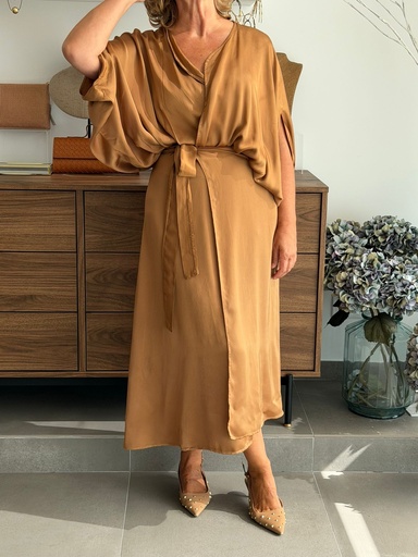 [CEL81523BR] Vestido GALICIA Bronce