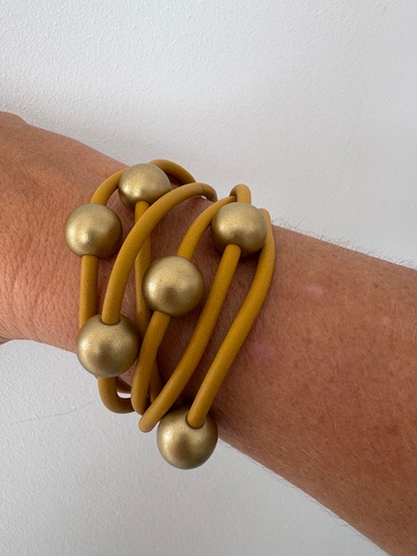 [SON55646MOST] Pulsera CAUCHO Mostaza