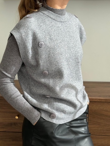 [JNJ1063GR] Jersey MONACO Gris