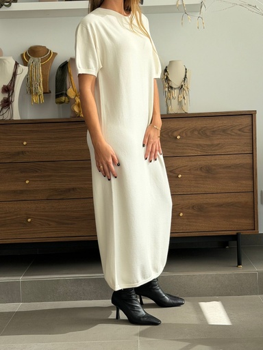 [JNJ52034MF] Vestido DINAMARCA Marfil