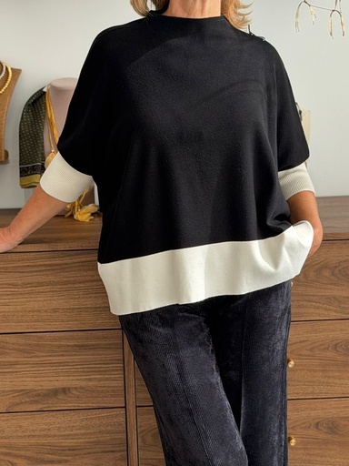 [JNJ1077NG] Jersey BANDA Negro