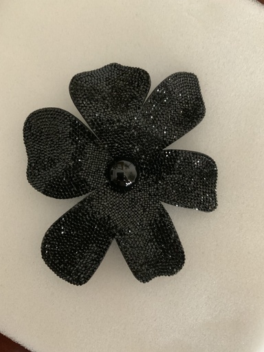 Broche FLORBRILLO  Negro