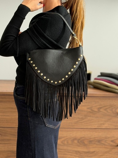 [MAR6009NG] Bolso BOHO Negro