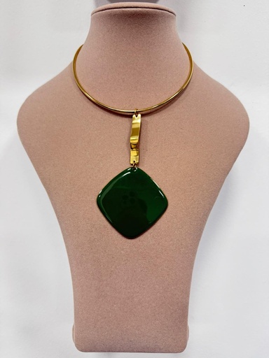 Collar PLACA Verde