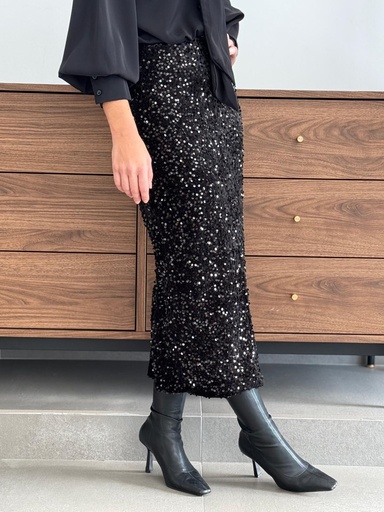 Falda LENTEJUELAS Negro
