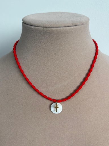 Gargantilla RIZADA Roja