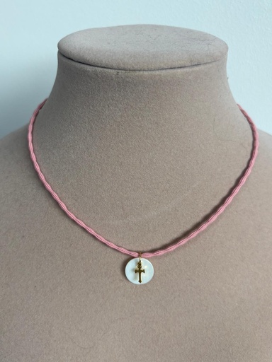 Gargantilla RIZADA Rosa