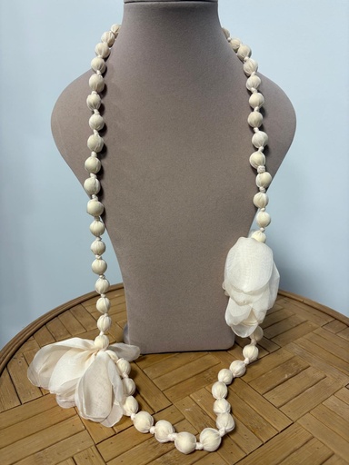 Collar TELA FLOR Marfil